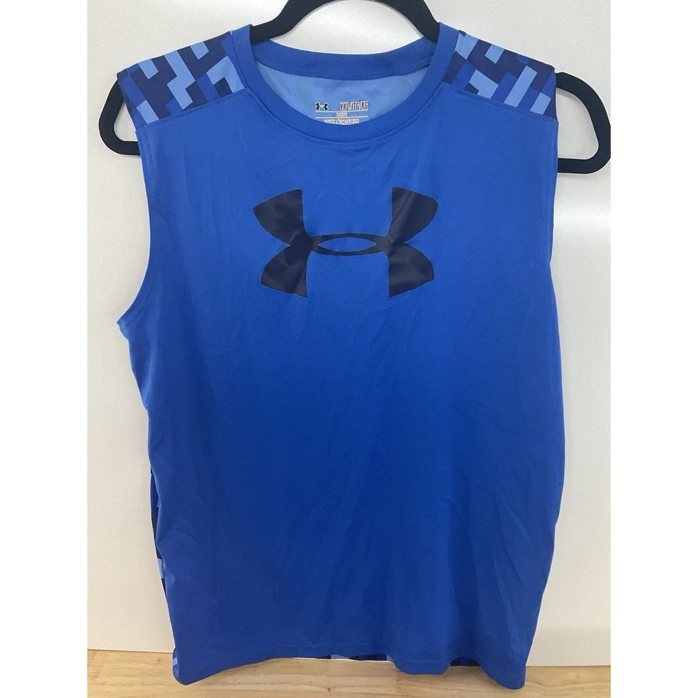 Under Armour Tank Top‎ Teens XL YXL Sleeveless HeatGear Blue